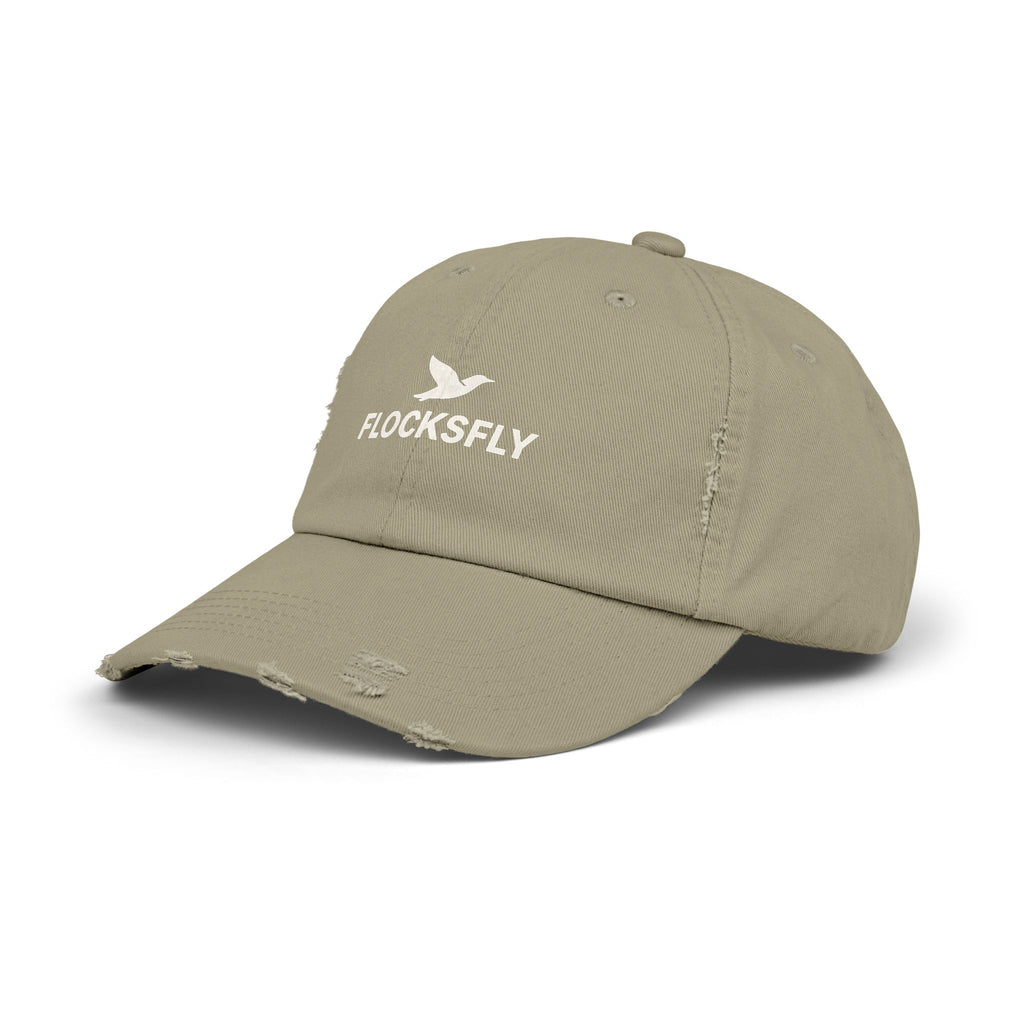 Distressed Baseball Cap — FLOCKSFLY Dove Logo