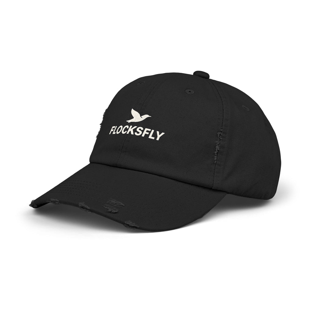 Distressed Baseball Cap — FLOCKSFLY Dove Logo