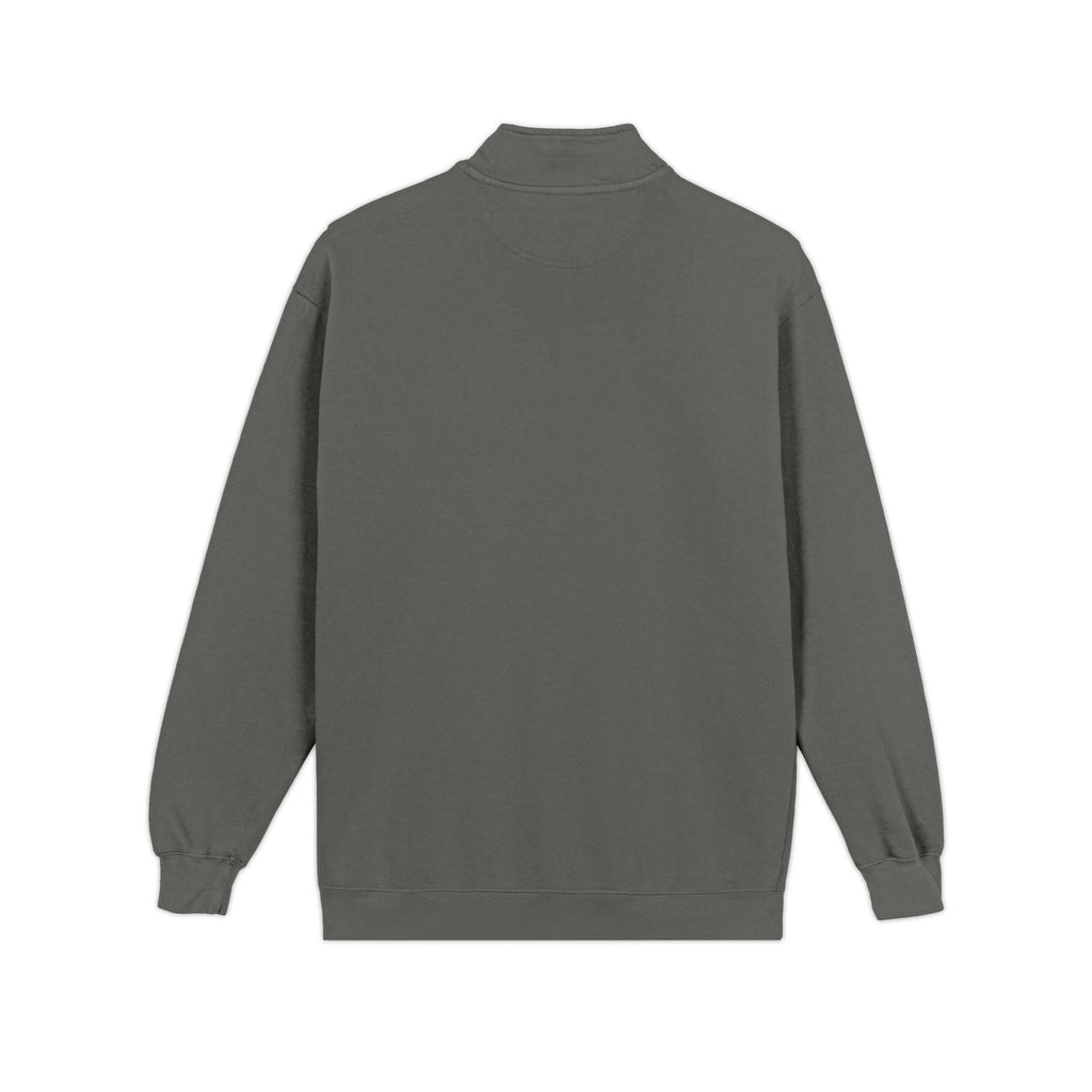 Quarter-Zip Sweatshirt — Minimal 'PLATTSYD' Chest Logo Crewneck