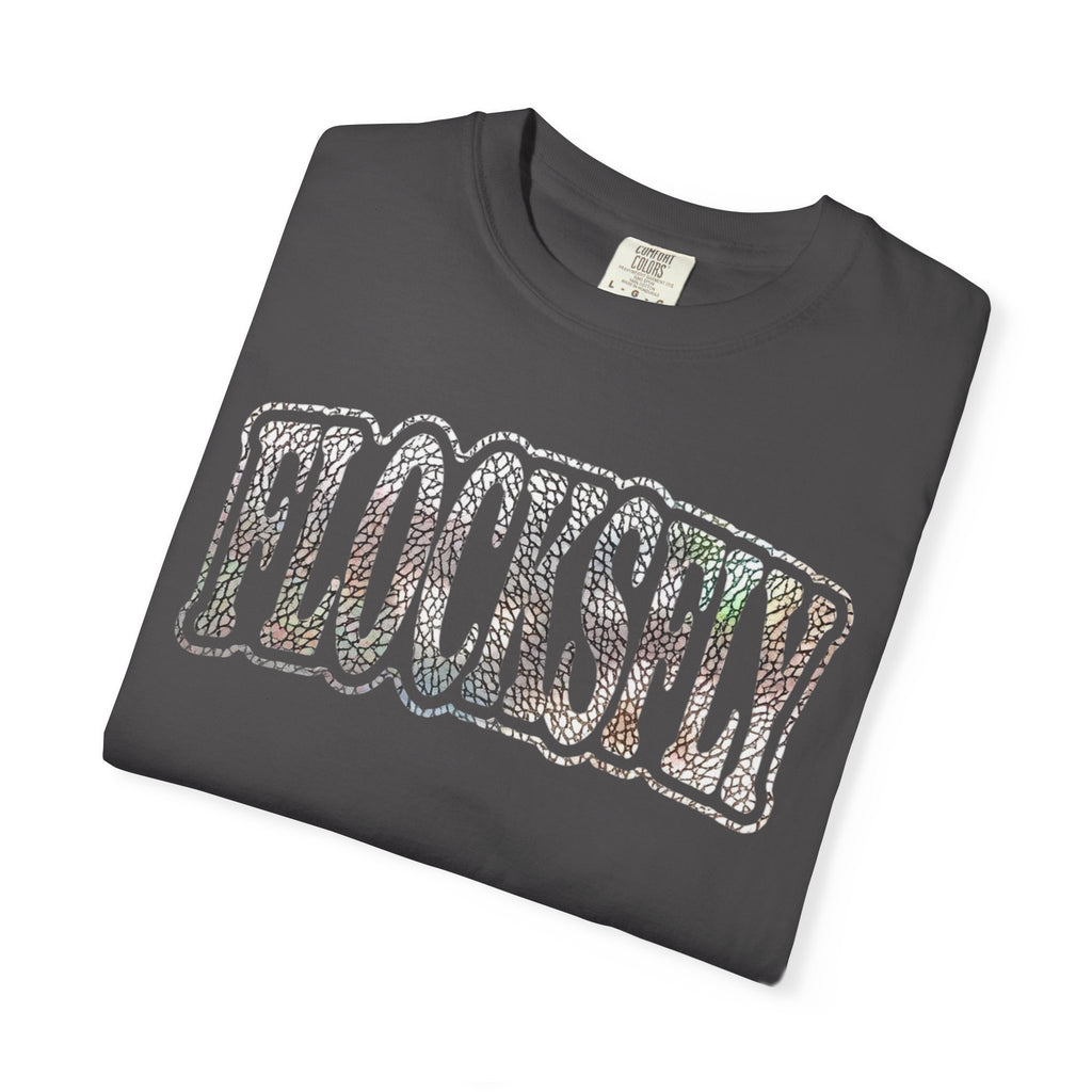 Flocksley Vintage Graphic T‑Shirt — Retro Glitter Text Tee