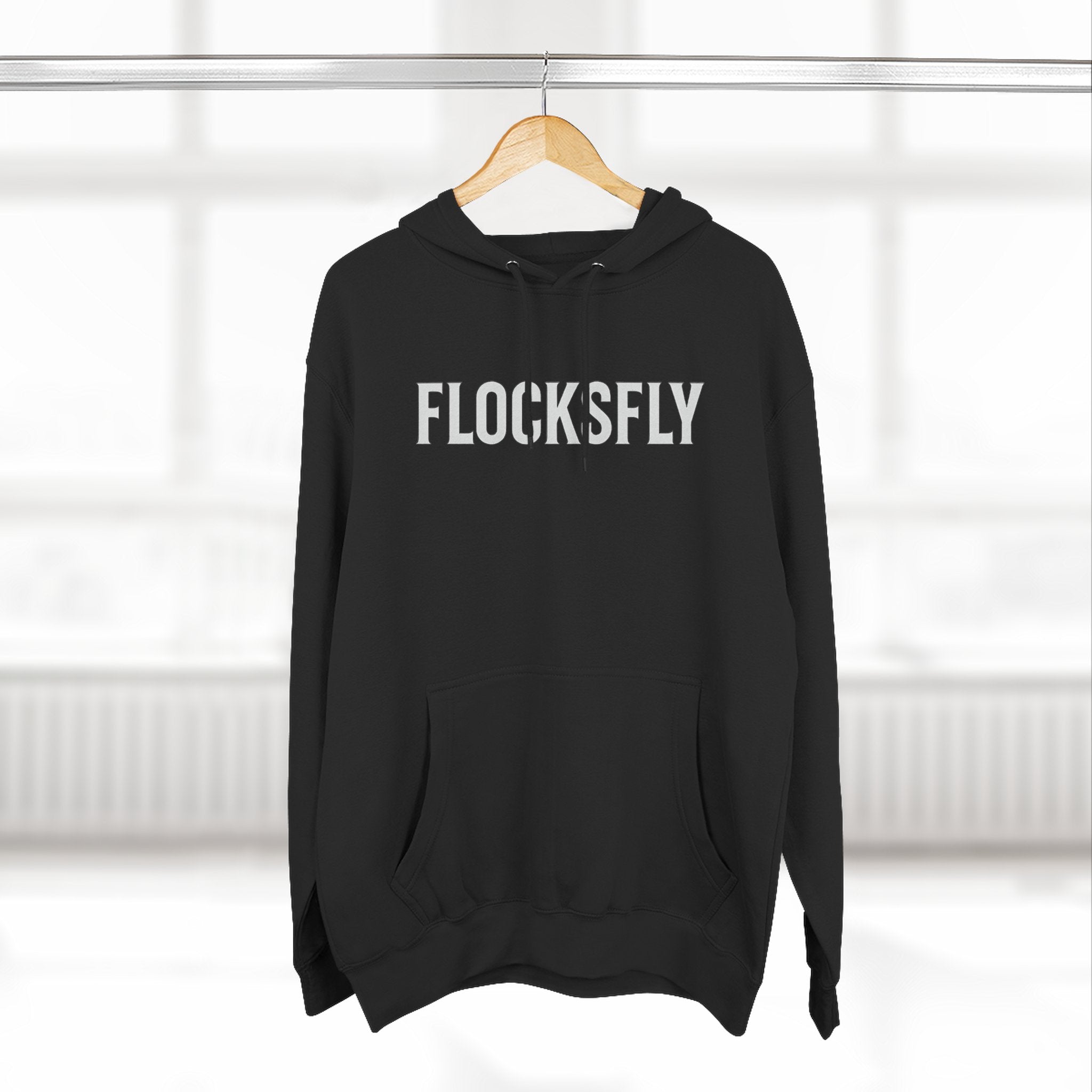 Fleece Hoodie – Minimal 'FLOCKSFLY' Logo Pullover