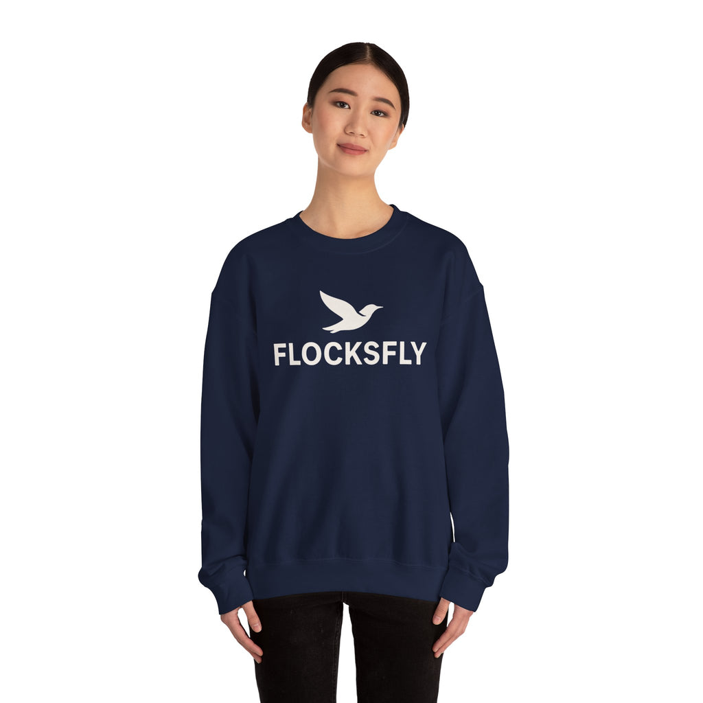Flocksfly Logo Crewneck Sweatshirt — Bird Graphic Pullover