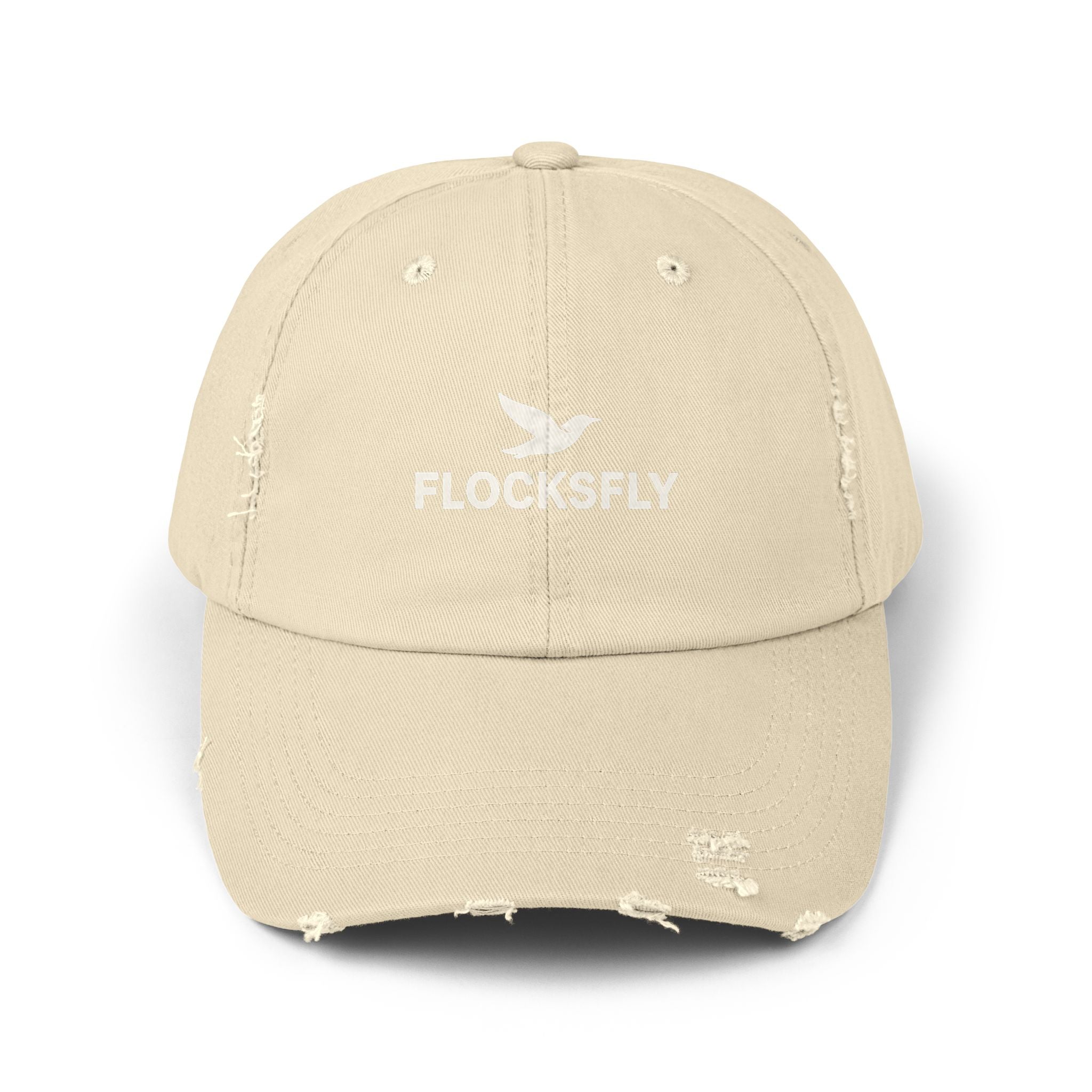 Distressed Baseball Cap — FLOCKSFLY Dove Logo
