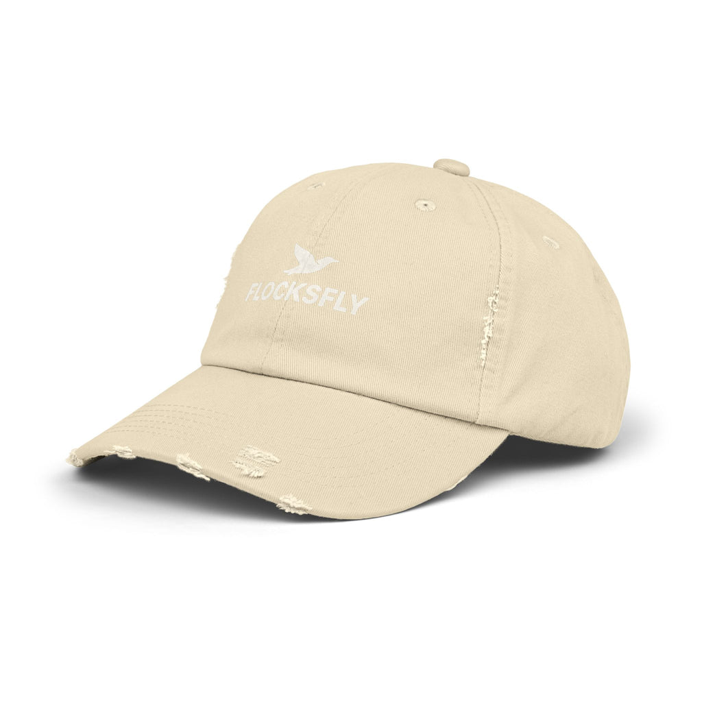 Distressed Baseball Cap — FLOCKSFLY Dove Logo