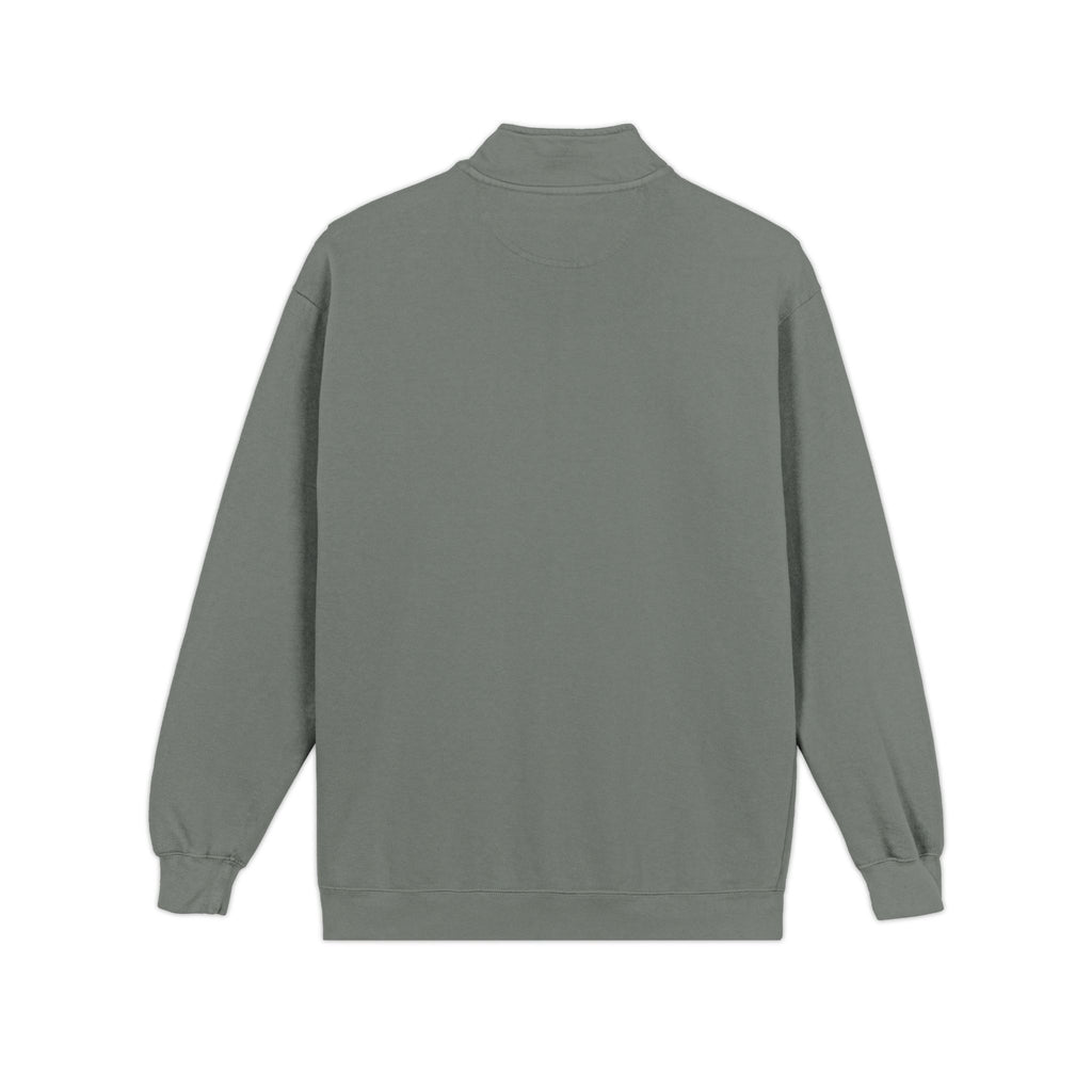 Quarter-Zip Sweatshirt — Minimal 'PLATTSYD' Chest Logo Crewneck