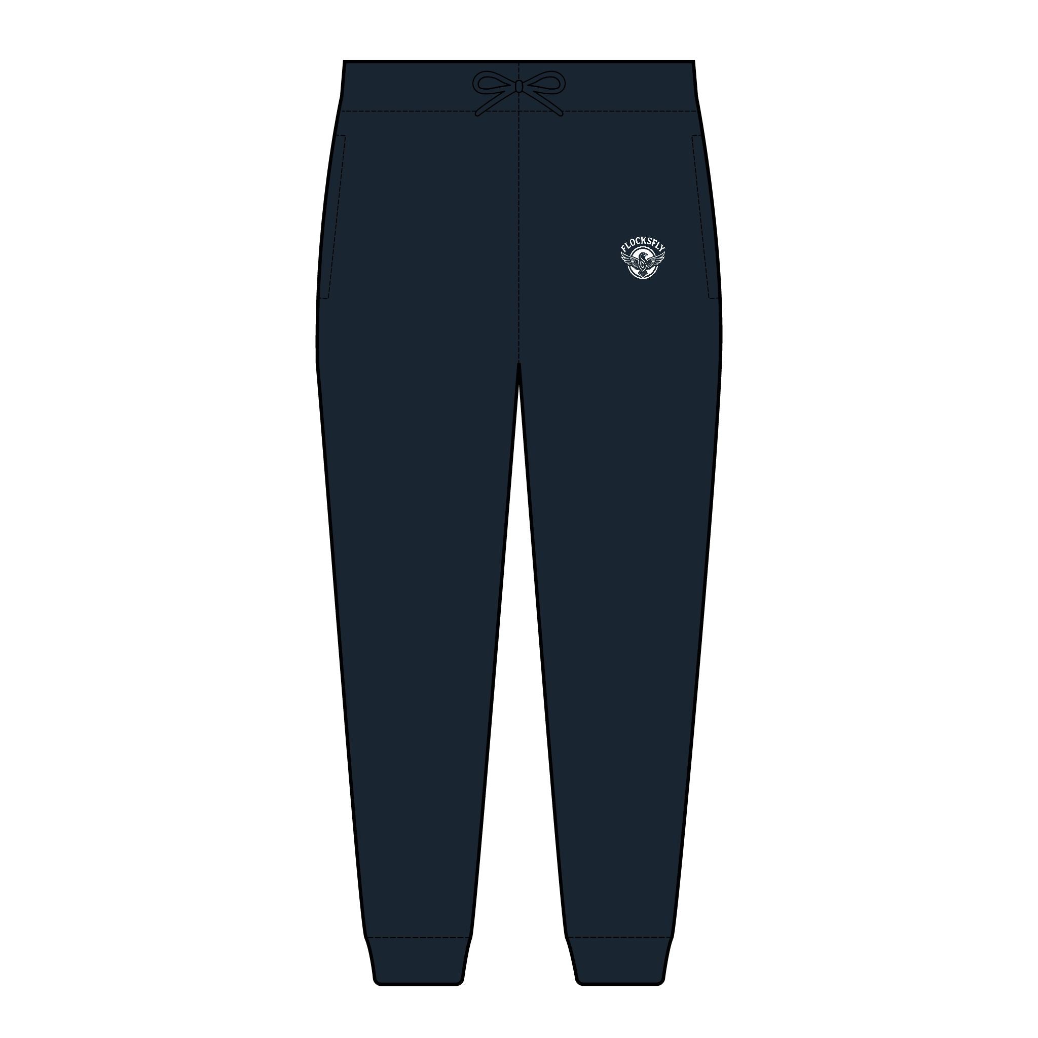 Embroidered Logo Joggers — Cozy Fleece Sweatpants with Small Chest & Thigh Emblems