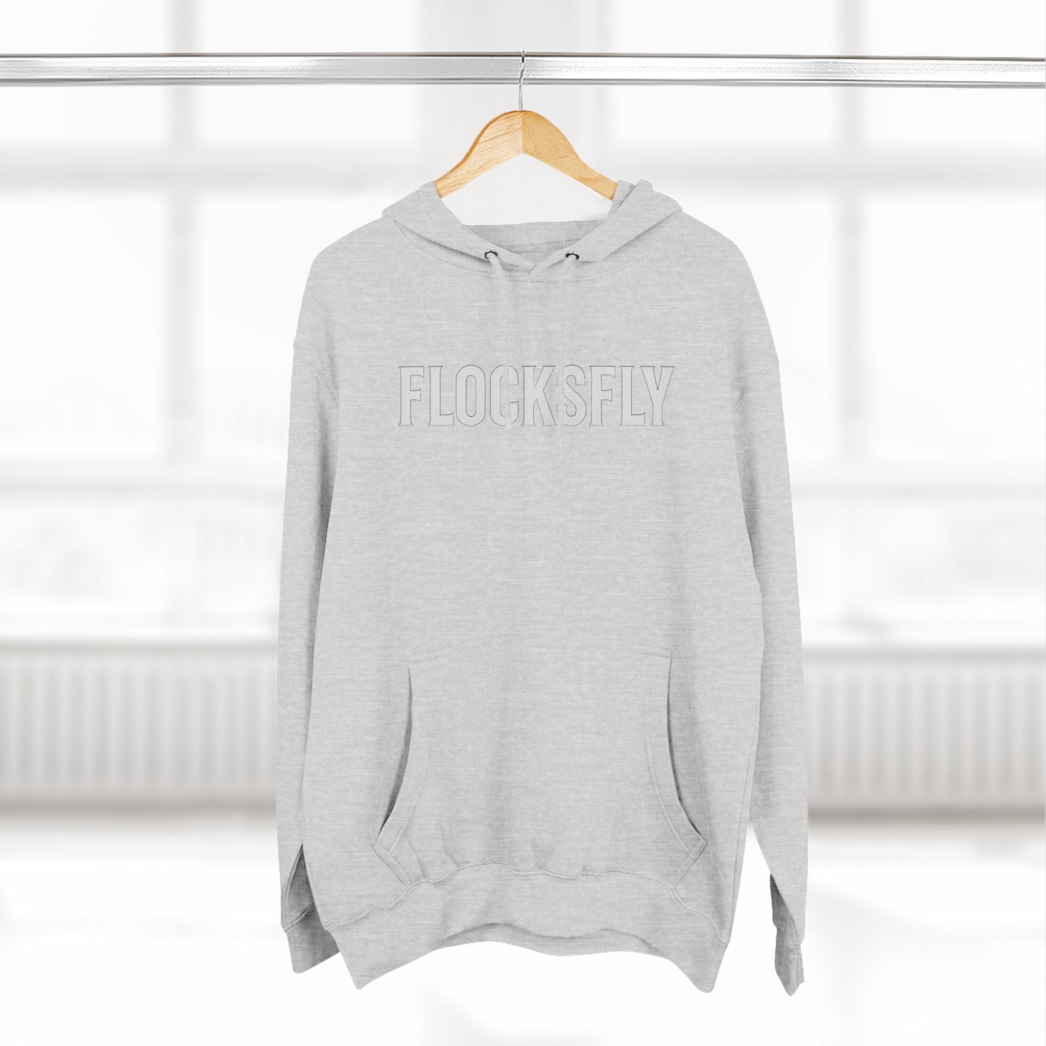 Fleece Hoodie – Minimal 'FLOCKSFLY' Logo Pullover