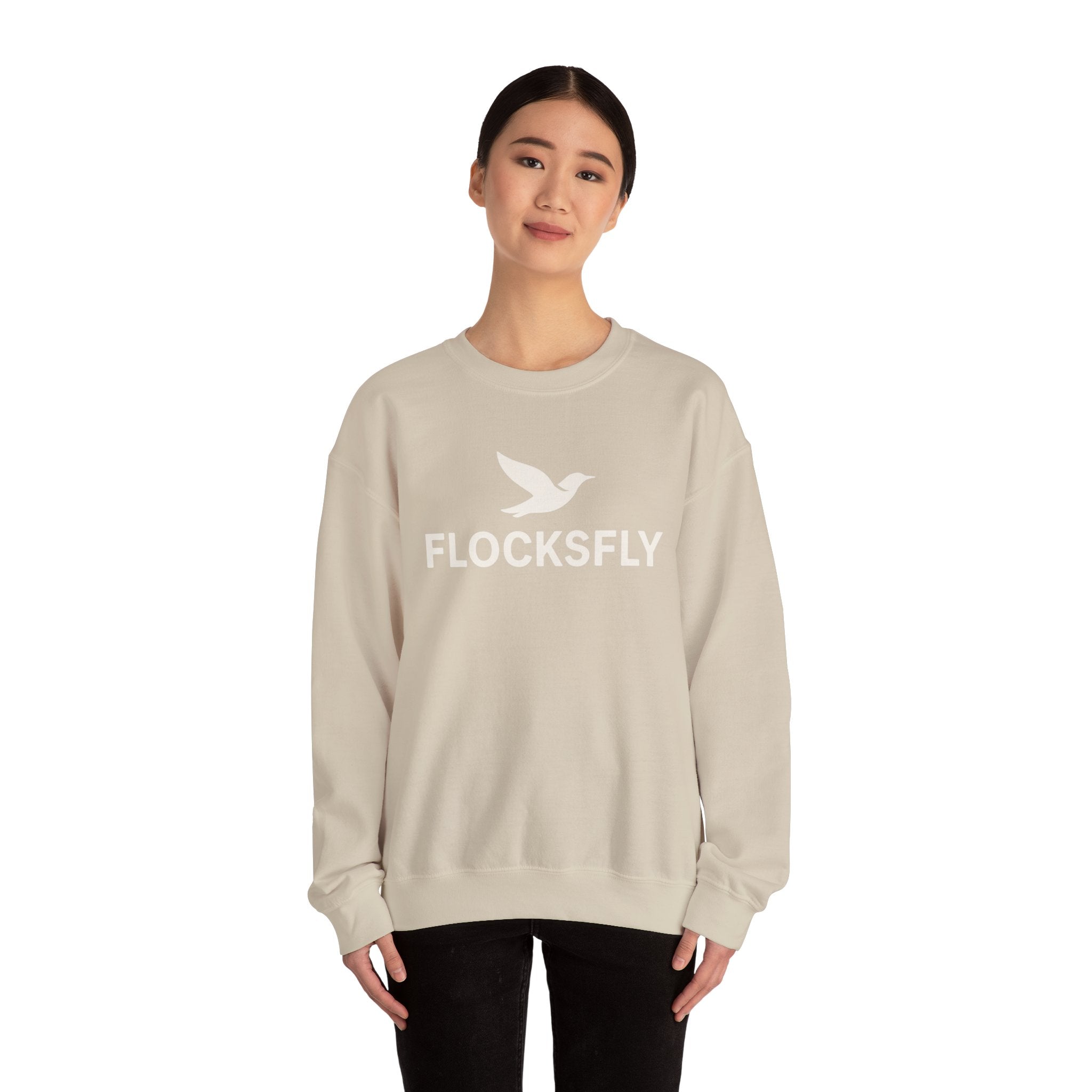 Flocksfly Logo Crewneck Sweatshirt — Bird Graphic Pullover
