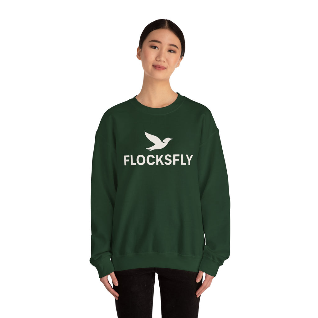 Flocksfly Logo Crewneck Sweatshirt — Bird Graphic Pullover