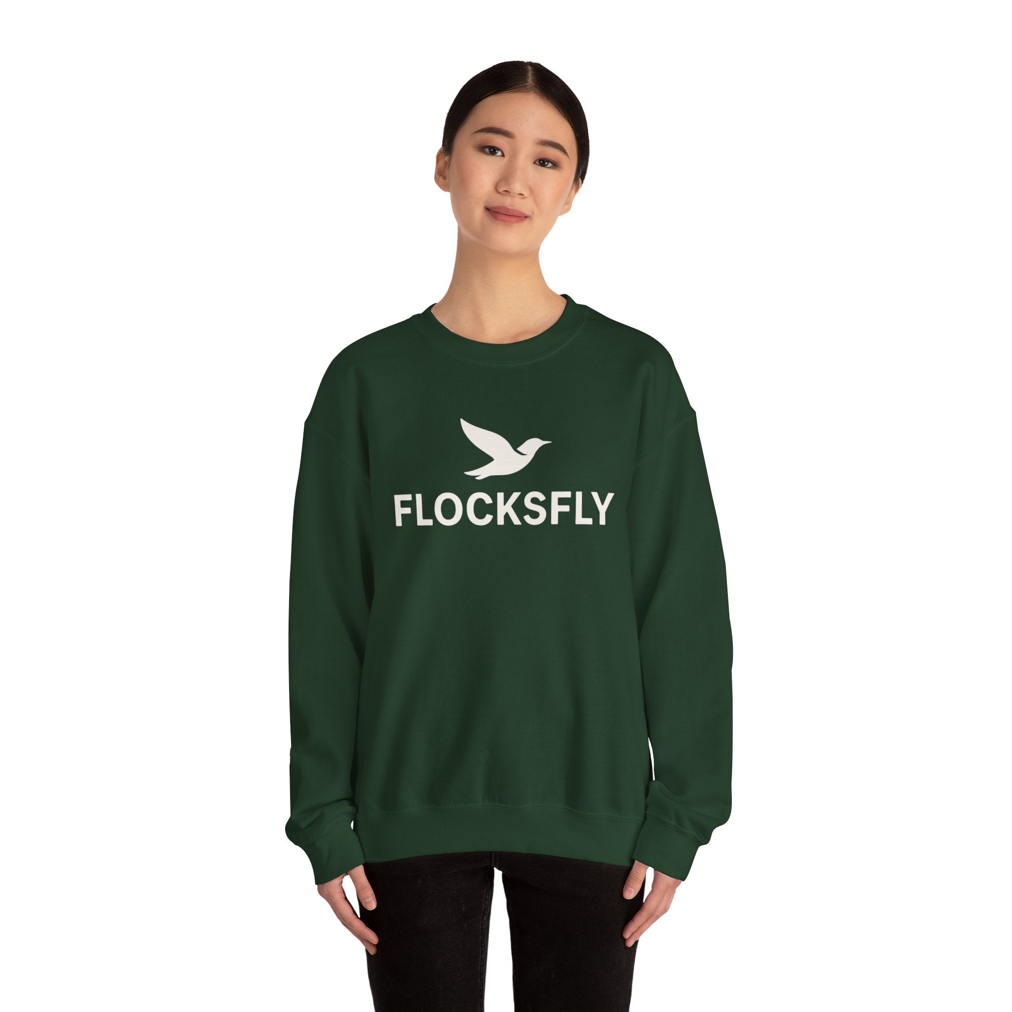 Flocksfly Logo Crewneck Sweatshirt — Bird Graphic Pullover