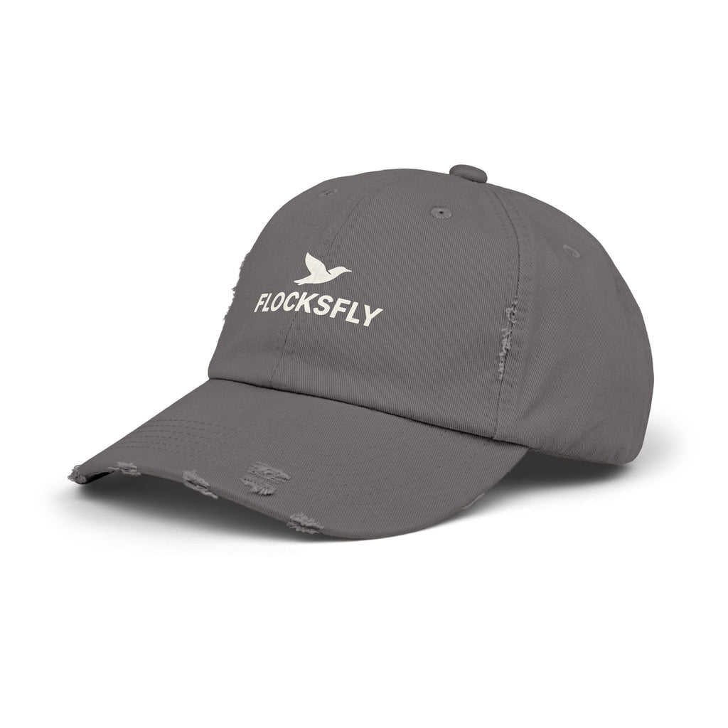 Distressed Baseball Cap — FLOCKSFLY Dove Logo