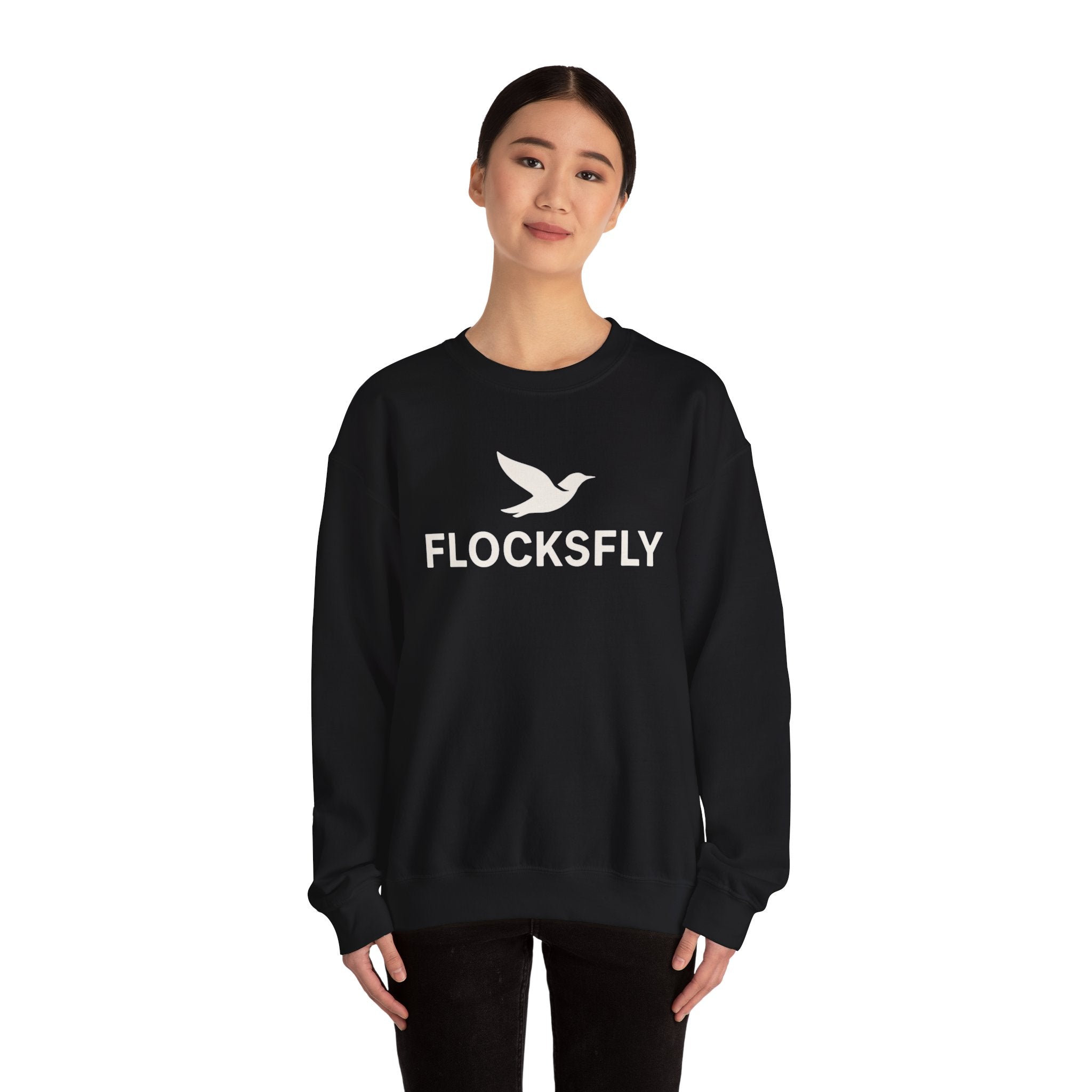 Flocksfly Logo Crewneck Sweatshirt — Bird Graphic Pullover