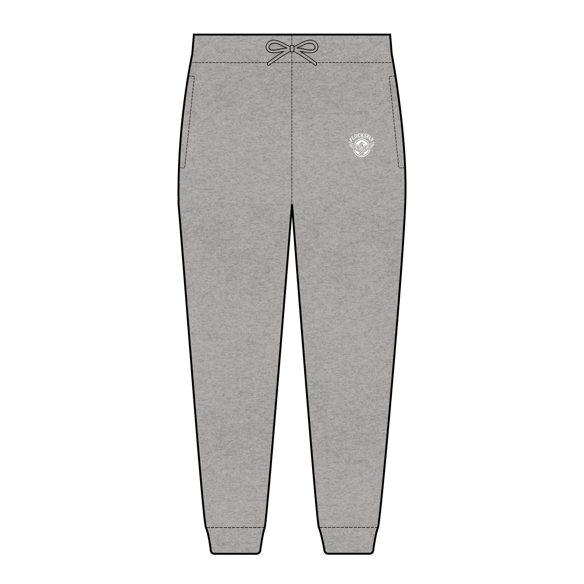 Embroidered Logo Joggers — Cozy Fleece Sweatpants with Small Chest & Thigh Emblems