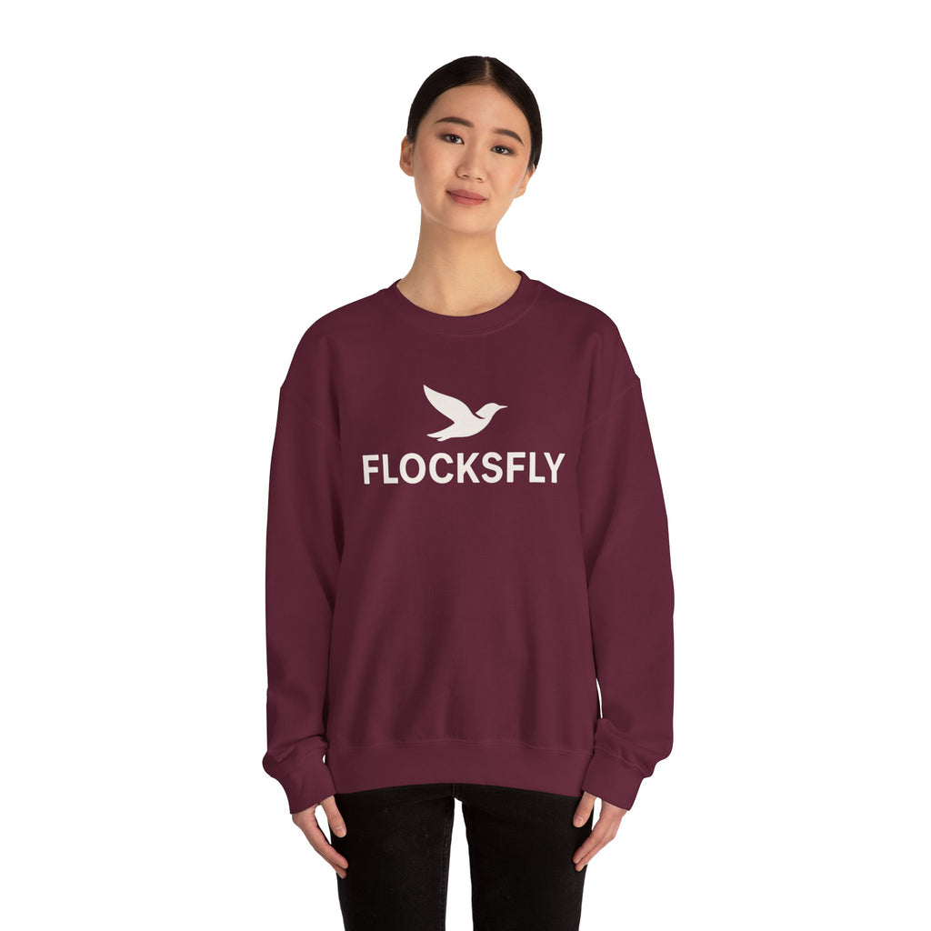 Flocksfly Logo Crewneck Sweatshirt — Bird Graphic Pullover